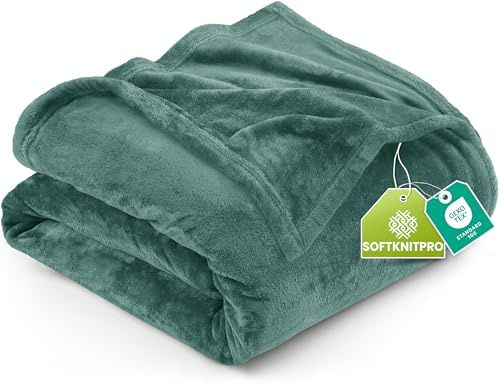 Utopia Sängkläder Fleecefilt Celadon 300GSM Lyxfilt för Bäddsoffa Antistatisk Fuzzy Soft Sängfilt [228x228 cm]