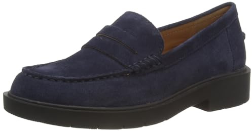 Geox Women D Spherica Ec1 A Moccasin, Bleu Marine, 37 EU