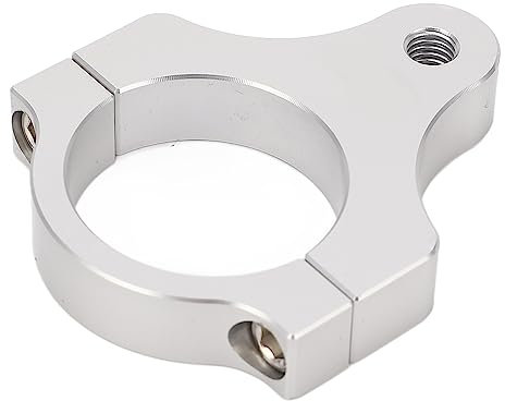 Abrazadera de Montaje del Marco de Horquilla del Amortiguador de Dirección, Amortiguador de Dirección del Soporte de Horquilla, Soporte de Soporte de Horquilla del Smortiguador (Plata)