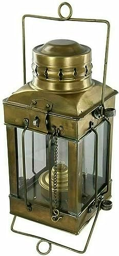 Lampada in ottone antico lampada a olio vintage lanterna nautica nautica nave barca appeso olio lanterna lampada decorazione domestica luce natale