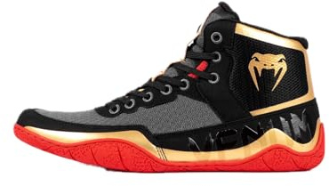 Venum Men's Women's Wrestling Boxing Elite Shoe - Black/Gold/Red