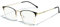 KANASTAL Blaulichtfilter Brille Ohne Sehstärke Anti Blaulicht Brille Herren und Damen Metall Gold Rahmen Blaufilter Brille Entspiegelt für PC/Handy/TV/Gaming UV 400 Schutz