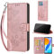 KENHONER Phone Case for Honor X8 5G / Honor X6 4G / Honor 70 lite, Premium Leather Shockproof Protective Wallte Cover compatible Honor X8 5G / Honor X6 4G / Honor 70 lite Rose Gold