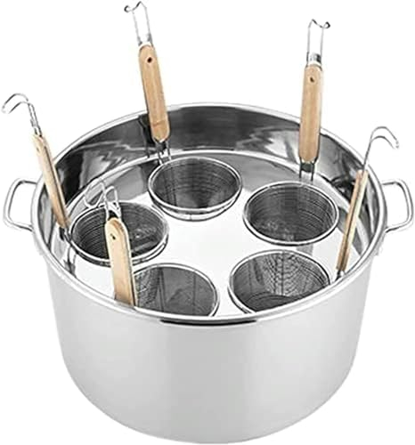 ANSNOW Pentole, Pentola Cuoci Pasta e Set Di Pentole con Inserto, Pentola per Pasta in Acciaio Inossidabile con 5 Cestelli Filtro Inserto Cucina Di Casa Ristorante Strumento Di Cottura