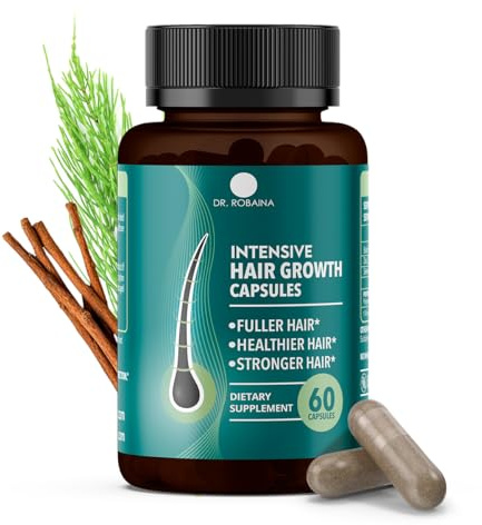 Dr. Robaina Intensive Hair Growth Capsules | Fuller Hair | Healthier Hair | Stronger Hair | 60 Capsules | Made in USA