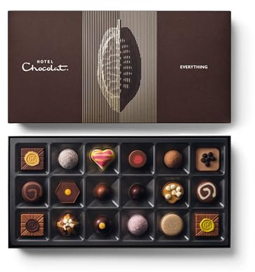 Hotel Chocolat Everything Boxed Selection, 18-Piece, 210g | Chocolate Gift Box, Birthday, Anniversary, Thank You