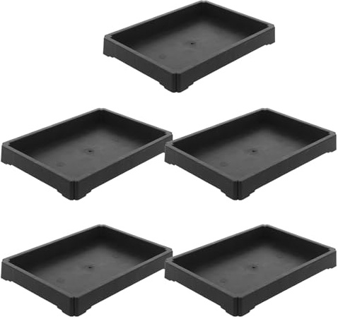YOSADIER Bandeja de Drenaje de Resina 5 Bandejas Rectangulares 19 X 13 Cm Promueven Crecimiento para Macetas de Bonsái para Jardín y