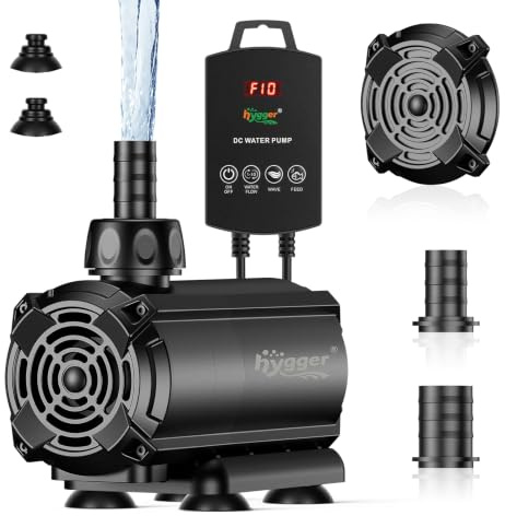 hygger Dränkbar vattenpump 2000L/H bassäng pumpar för fontäner