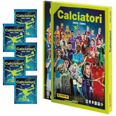 Calciatori Panini 2023-2024 Cofanetto con Album Cartonato e 5 Bustine