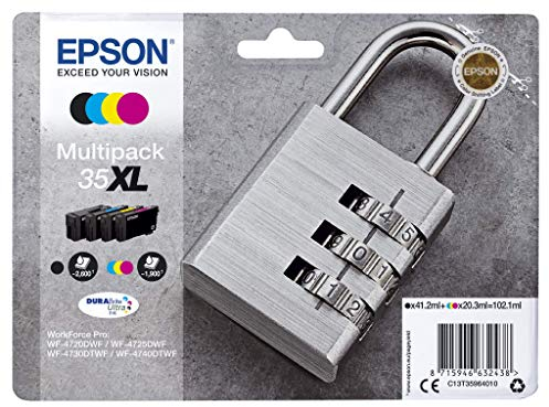 Epson Original Druckerpatronen Workforce PRO WF-4720 WF-4725 WF-4730 WF-4740 mit Kugelschreiber XL Multipack