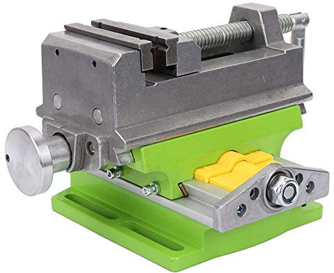 3 Cross Sliding Drill Press Vise,Metal Milling Vice Flat Tongs 2 Way X-Y Bench Clamp