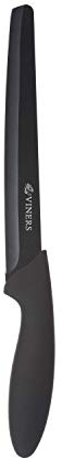 Viners Assure 8” Carving Knife Stainless Steel Blade with Squared Tip for Safety, Soft Grip Handle, Non-Stick Coating, Rust-Resistant, Ideal for Slicing Meat, Poultry & Roasts