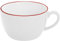 KAHLA 204708A69971C Pronto Line Cappuccino-Obertasse 0,25 l Line cherry red | Becher mit roter Linie aus Porzellan