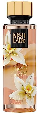 NishLady Body Mist - Fragrance Mist - Body Spray - Profumo per il corpo - 260 ml - Scelta perfetta per rinfrescare tutti i giorni e momenti speciali (260 ml (confezione da 1), Vanilla Paradise)