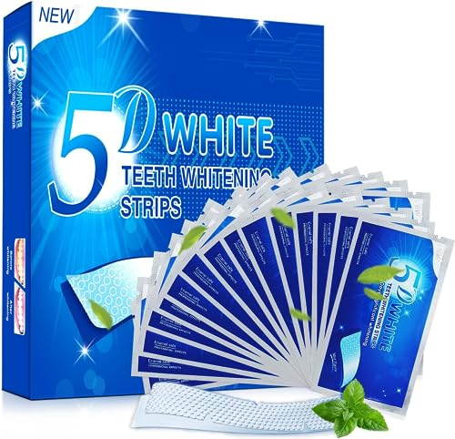 Sbiancante Denti Sbiancante Denti Professionale: 56 Strisce Sbiancanti Denti Sbiancamento Denti Whitening Strips Denti Bianchi 28 Sessioni di Sbiancamento Denti Professionale Sicuro per Smalto