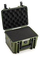 B&W International Transportkoffer Outdoor 2000 (PP.66) Bronze Grün – mit Würfelschaum – Wasserdicht (IP67), staubdicht, schlagfest & extrem robust