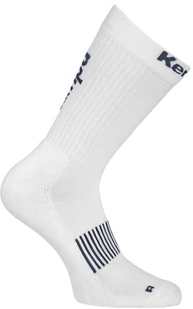 Kempa Unisex Logo Classic Sport-Socken, Weiß/Marine, 36-40 EU
