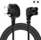 3M Figure 8 Power Lead for Samsumg TV, 2 Pin 90 Degree Right Angle IEC C7 Power Cable UK Plug Compatible with Samsung/Lg/Sony/Panasonic/Hisense/Sharp TV-Black