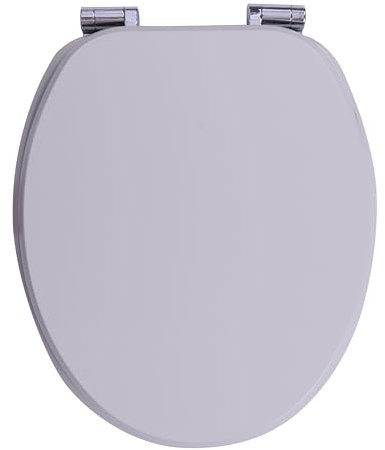 Yelcona WC Sitz mit Absenkautomatik mit Motiv, Klobrille mit hohem Sitzkomfort, WC Deckel mit robustem und stabilem Holzkern, hochwertiger Toilettendeckel aus Holz (Manhattan Grau)