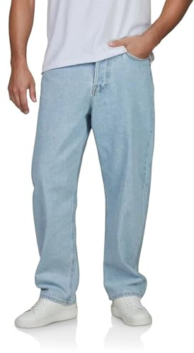 JACK & JONES Jeans da uomo Baggy Fit Cotone JJIALEX JJCOOPER Pantaloni Jeans larghi Denim Blu Nero Grigio 30 31 32 33 34 36 38, 36W x 32L