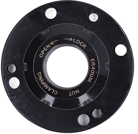 Jeffergarden Portabrocas ER40 D100, Portabrocas de Torno de Alta Dureza de Acero Al Carbono para Máquinas de Fresado y Grabado CNC
