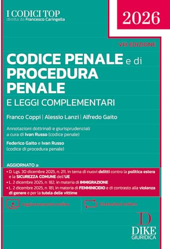 Codice penale e di procedura penale e leggi complementari. Top 2026. Con aggiornamento online. Con estensioni online