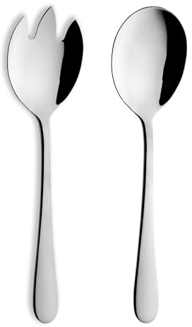 Grunwerg Windsor Carded Ensemble de 2 couverts à salade, acier inoxydable 18/0