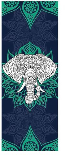 Morbuy Toalla de Yoga Antideslizante Toalla, Esterilla de Yoga para Viajes Plegable Secado para Caliente Yoga Toalla Microfibra Antideslizante (185x65cm,Patrón 12)