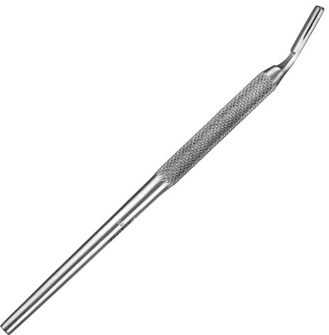 Shehadeh - Support pour scalpel - Figurine 3 - Poignée de scalpel n° 3 - Rond - Courbé - Acier inoxydable