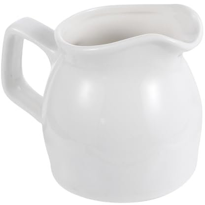 LABRIMP Pichet à Mousse Céramique Pour Café Et Sauces Grosse Tasse Pratique Avec Base Stable Adapté Maison Café Et Restaurant