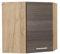 Vicco Eckhängeschrank R-Line, Küchen-Eckschrank, Edelgrau, 57 cm
