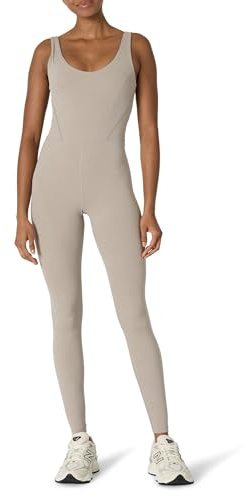 Amazon Essentials Mono Largo Deportivo FormFlex, Suave, con Sujetador Incorporado Mujer, Gris Topo, L