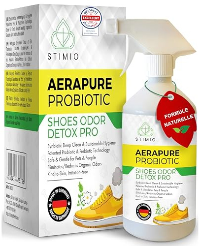 Stimio Deodorante Scarpe XL 1000 ml – Spray Scarpe Antiodore – Neutralizza Cattivi Odori nelle Calzature – Per Sneakers e Scarpe Sportive – Senza Profumo – Senza Alcool