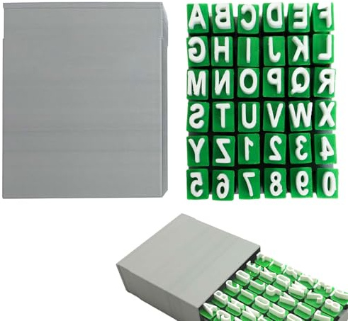Sellos Letras Ceramica Mayúscula, FORMVERSITY Sellos de Letras Número Sellos, Letras para Arcilla Sello Grabado, herramientas de estampado de alfabetos, diseño fácil de usar, construcción portátil