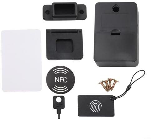 Serratura elettronica per cassetti, sistema di blocco intelligente per armadietti con controllo di accesso remoto, registrazione multipla di schede, nessuna perforazione necessaria per la sicurezza di