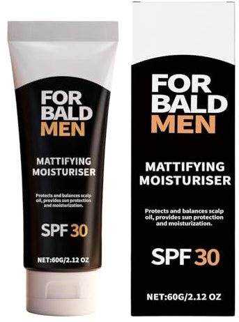 Crema Para Cabezas Calvas | Producto de Cuidado de la Piel Hidratante 60g | Gel Hidratante Con Protector Solar Para Cabeza Calva | Para Hombre y Novio Uso Diario en Casa Post-Afeitado