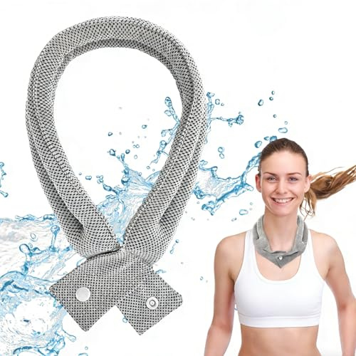LQTSLFM Écharpe Rafraîchissante pour Le Cou, Bandana Été Multifonction, Écharpe de Refroidissement de Glace, Foulard d’été pour Homme et Femme pour Randonnée, Course à Pied, Vélo (Gris)