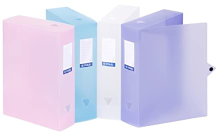 Viquel Class Docs Propysoft - Set di 6 scatole per raccoglitori in polipro, dorso da 80 mm, colori assortiti