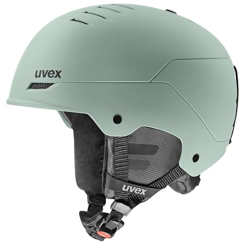 uvex Wanted - robuster Skihelm für Damen und Herren - individuelle Größenanpassung - Nackenwärmer - Oxid Green matt - 54-58 cm