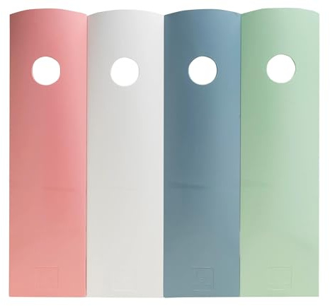 Exacompta - Rif. 182303SETD - Set di 4 raccoglitori per riviste MAG-CUBE Autentik, portariviste, cataloghi, riviste, portadocumenti, formato A4 e A4+, larghezza 27,5 cm, assortiti