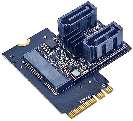 Zgehnao Per scheda di espansione SATA3.0 Scheda adattatore disco rigido JMB582 Chip KEY A + E WIFI M.2 al convertitore PCI-E3.0 scheda
