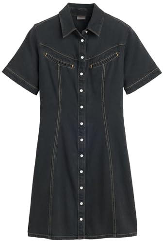 Levi's Rinoa Denim SS Vestido Casual para Mujer, Última Ley, S