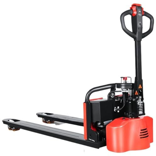 Transpaleta- Transpaleta eléctrica, carretilla elevadora motorizada de 3300 libras de capacidad, tamaño de horquilla de 46 x 22 pulgadas for fábrica, almacén, supermercado, mango multifunción , Transp