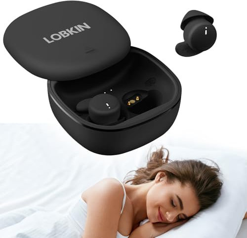 LOBKIN Sidosovare Hörlurar, Brusreducerande Bluetooth-Mini Hörlurar för Sömn, Osynliga In-Ear-Hörlurar för Sömn, Sport, Yoga och Resor