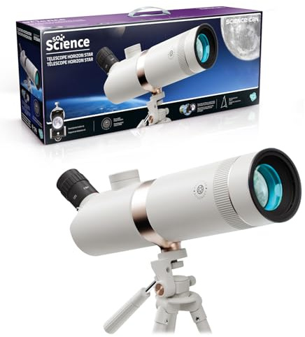 Canal Toys - So Science - Télescope Horizon Star pour Enfant dès 8 Ans - Zoom 20x à 60x - Support Smartphone - Trépied Réglable - Kit Astronomie Lune, Planètes et Étoiles - COS 008