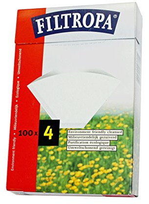 8 BOXES of Filtropa Size 4 Filter Papers, Pack of 100, White