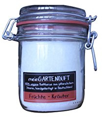 506007 Grand pot en verre à étrier métallique Parfum fruits et herbes