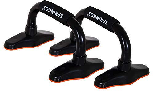 SPRINGOS Liegestützgriffe mit Anti-Rutsch-Unterlagen Push-up-Bars 24 cm lang, Set – 2 Stück, Muskeltraining für Zuhause, Bodybuilding, Home Gym