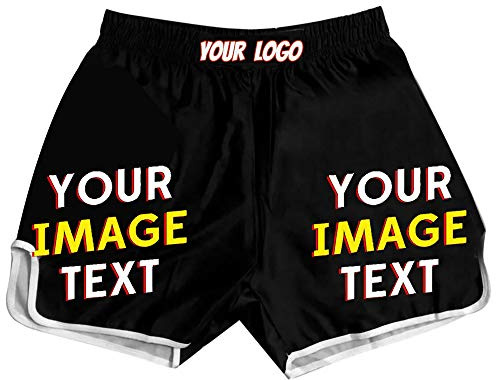 O2TEE Personalized Team MMA Gear Premium Training Sport Shorts for Running Fitness,M