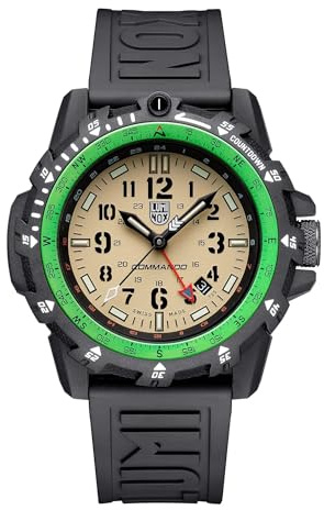Luminox Analog schweizisk kvartsurverk klocka för män med gummiarmband XL.3321, svart, Modern